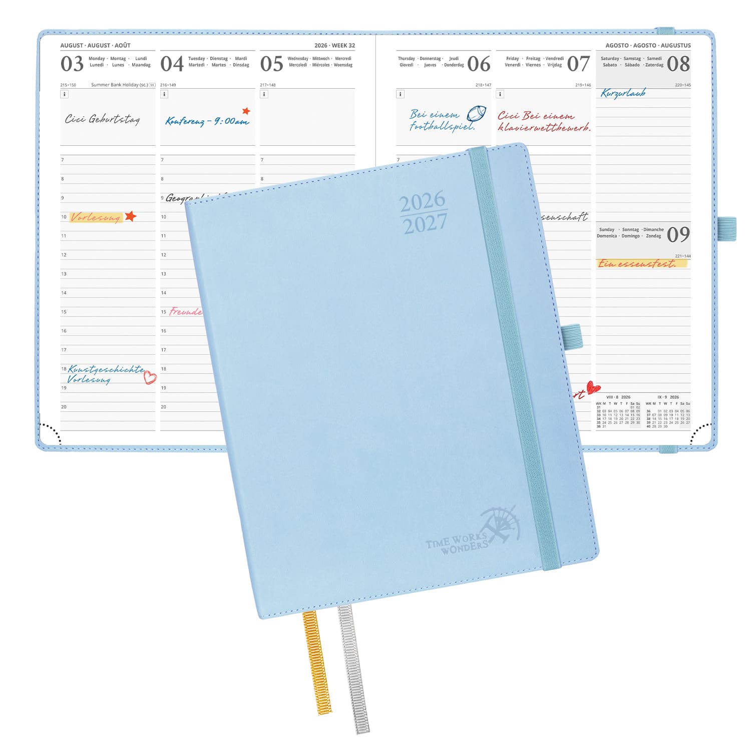 POPRUN 2026-2027 Academic Planner Blue