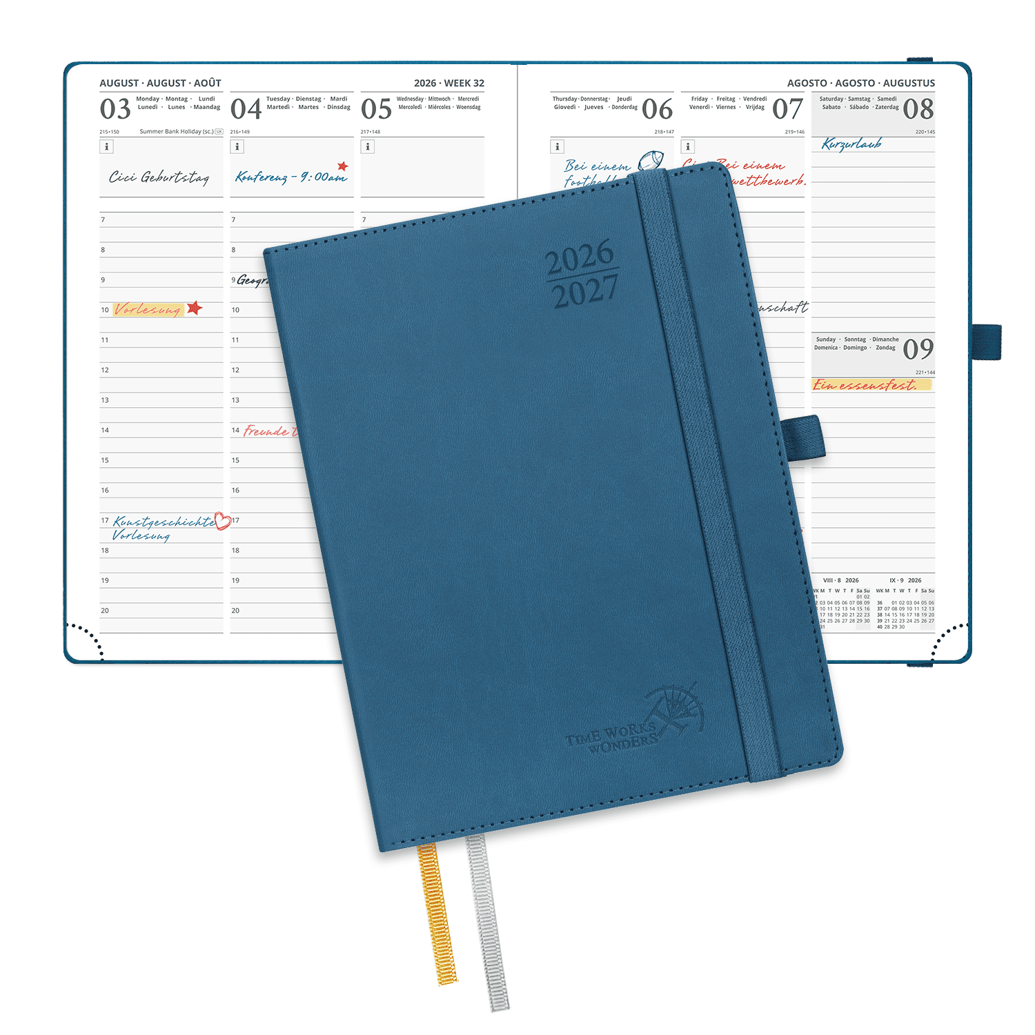 POPRUN 2026-2027 Academic Planner Night Sky Blue