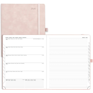 POPRUN 2026 Weekly Planner Sakura Pink