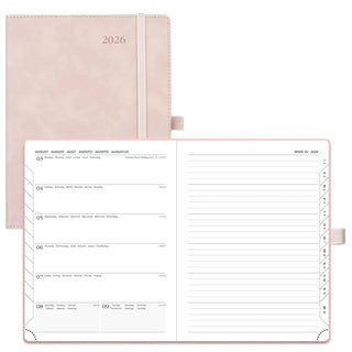 POPRUN 2026 Weekly Planner Sakura Pink