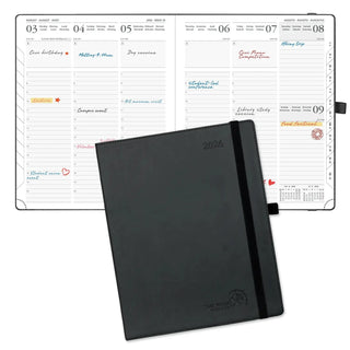 POPRUN 2026 Weekly Planner Black