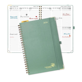 POPRUN 2026 Weekly Planner Mid Night Green