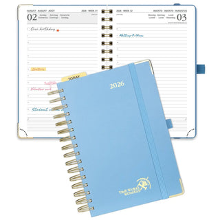 POPRUN 2026 Daily Planner Haze Blue