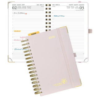 POPRUN 2026 Daily Planner Light Pink