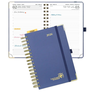 POPRUN 2026 Daily Planner Night Sky Blue