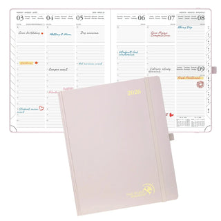 POPRUN 2025 Weekly Planner Light Pink
