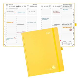 POPRUN 2025 Weekly Planner Light Yellow