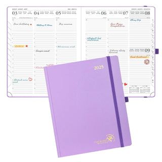 POPRUN 2025 Weekly Planner Violet