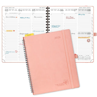 POPRUN 2026 Weekly Planner Pink