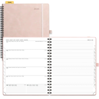 POPRUN 2026 Weekly Planner Sakura Pink