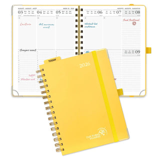 POPRUN 2026 Weekly Planner Light Yellow