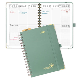 POPRUN 2026 Weekly Planner Mid Night Green