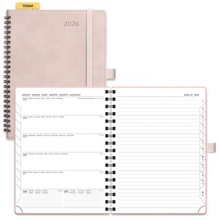 POPRUN 2026 Weekly Planner Sakura Pink