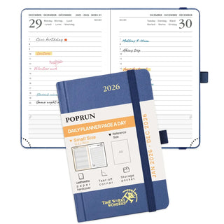 POPRUN 2026 Daily Planner Night Sky Blue