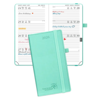POPRUN 2026 Weekly Planner Mint Green