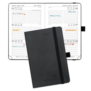 POPRUN 2026 Weekly Planner Black