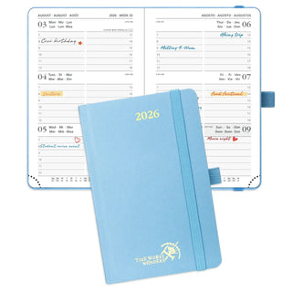 POPRUN 2026 Weekly Planner Haze Blue