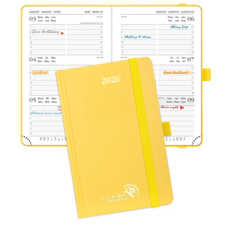 POPRUN 2026 Weekly Planner Light Yellow
