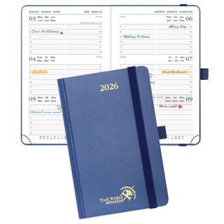 POPRUN 2026 Weekly Planner Night Sky Blue
