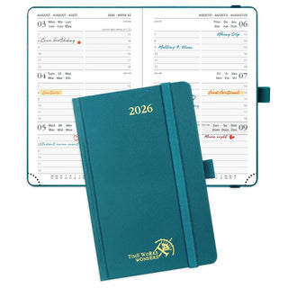 POPRUN 2026 Weekly Planner Pacific Green