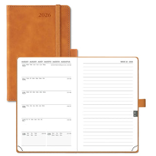 POPRUN 2026 Weekly Planner Brown