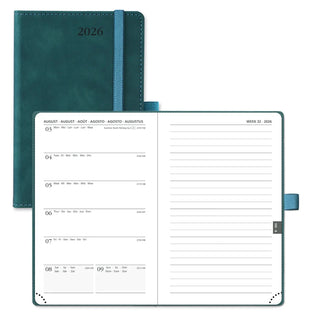 POPRUN 2026 Weekly Planner Peotrol Green