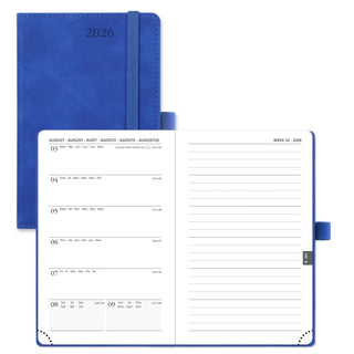 POPRUN 2026 Weekly Planner Royal Blue