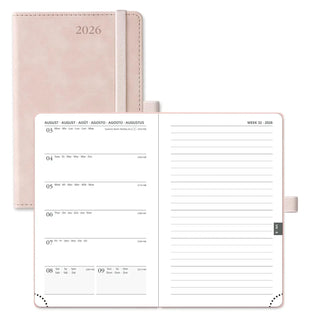 POPRUN 2026 Weekly Planner Soft Pink