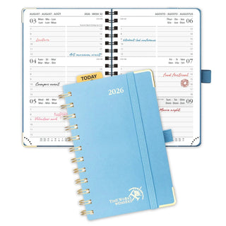 POPRUN 2026 Weekly Planner Haze Blue