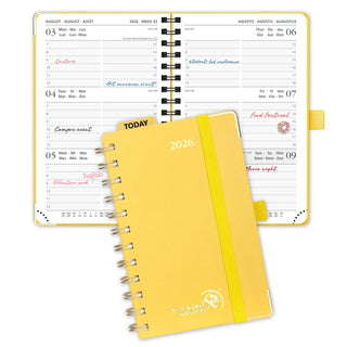 POPRUN 2026 Weekly Planner Light Yellow