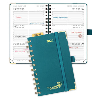 POPRUN 2026 Weekly Planner Pacific Green
