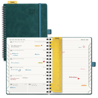 POPRUN 2026-2027 Academic Planner Petrol Green