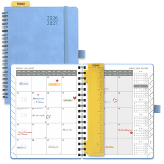 POPRUN 2026-2027 Academic Planner Cerulean Blue