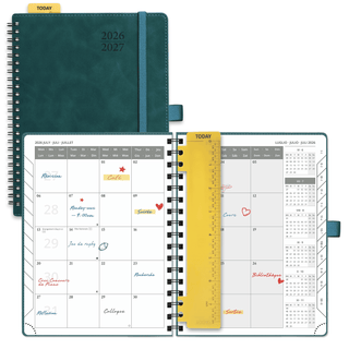 POPRUN 2026-2027 Academic Planner Petrol Green