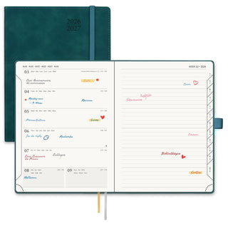 POPRUN 2026-2027 Academic Planner Petrol Green