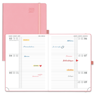 POPRUN 2026-2027 Academic Planner Soft Pink
