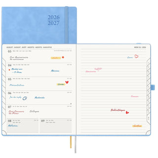 POPRUN 2026-2027 Academic Planner Cerulean Blue