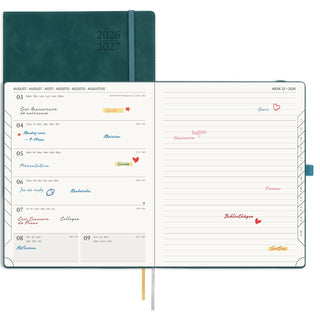 POPRUN 2026-2027 Academic Planner Petrol Green