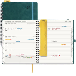 POPRUN 2026-2027 Academic Planner Petrol Green