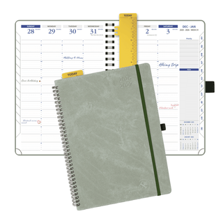 POPRUN 2026-2027 Academic Planner Olive Green