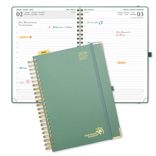 POPRUN 2026-2027 Academic Planner Midnight Green