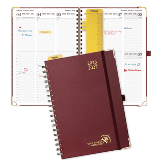 POPRUN 2026-2027 Academic Planner Burgundy