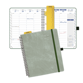 POPRUN 2026-2027 Academic Planner Olive Green