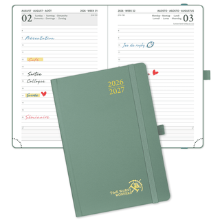 POPRUN 2026-2027 Academic Planner Midnight Green