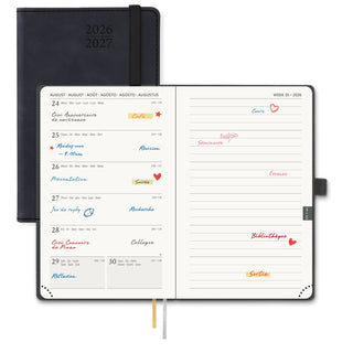 POPRUN 2026-2027 Academic Planner Black