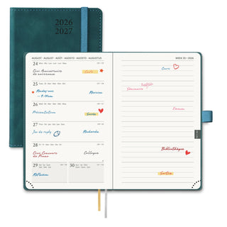POPRUN 2026-2027 Academic Planner Petrol Green