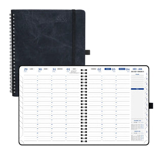 POPRUN 2026 Weekly Planner Black