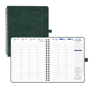 POPRUN 2026 Weekly Planner Dark Green