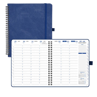 POPRUN 2026 Weekly Planner Ink Blue