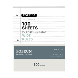 POPRUN Wide Ruled
